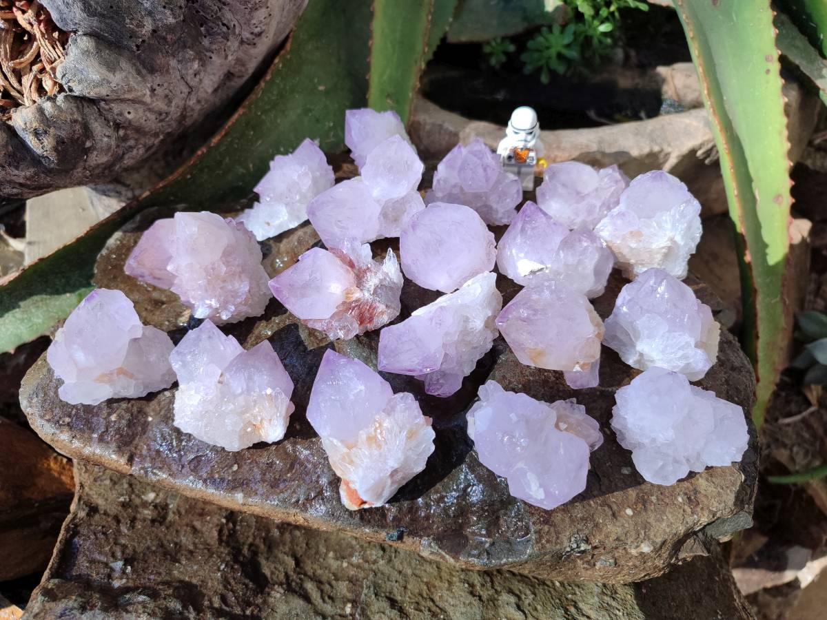 Natural Amethyst Spirit Quartz Clusters x 20 From South Africa - Toprock Gemstones and Minerals 