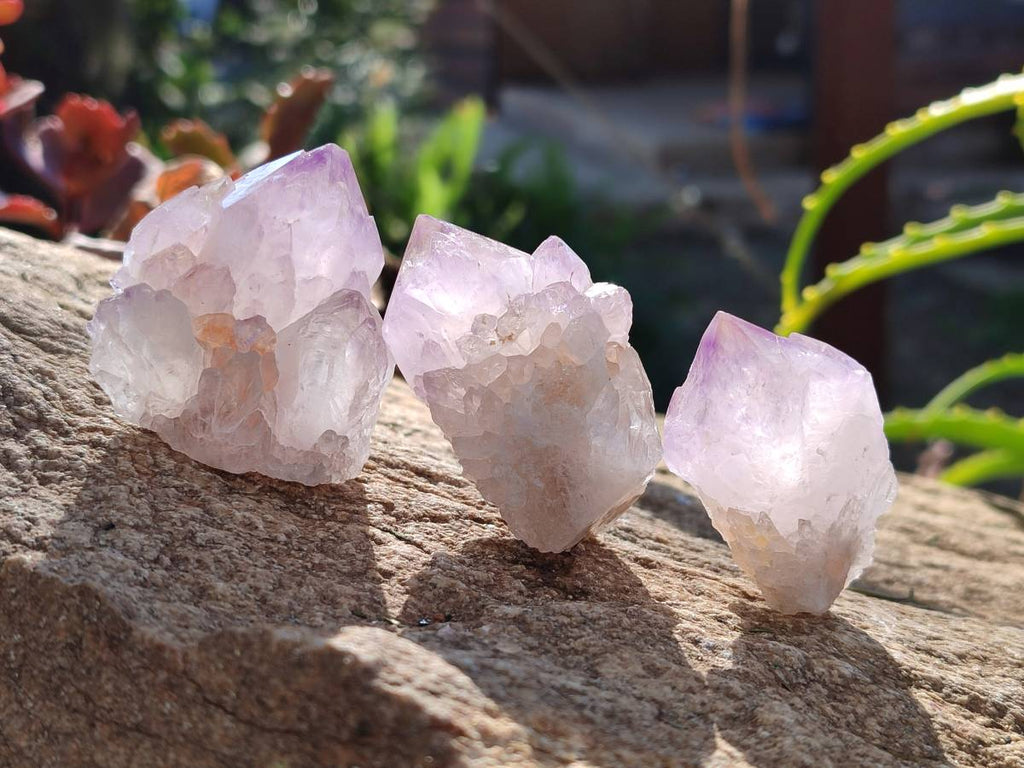 Natural Amethyst Spirit Quartz Clusters x 20 From South Africa - Toprock Gemstones and Minerals 