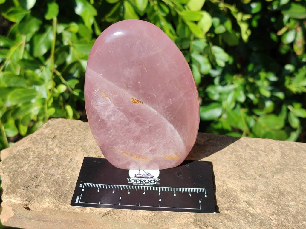 Polished Rose Quartz Standing Free Forms x 2 From Madagascar - Toprock Gemstones and Minerals 