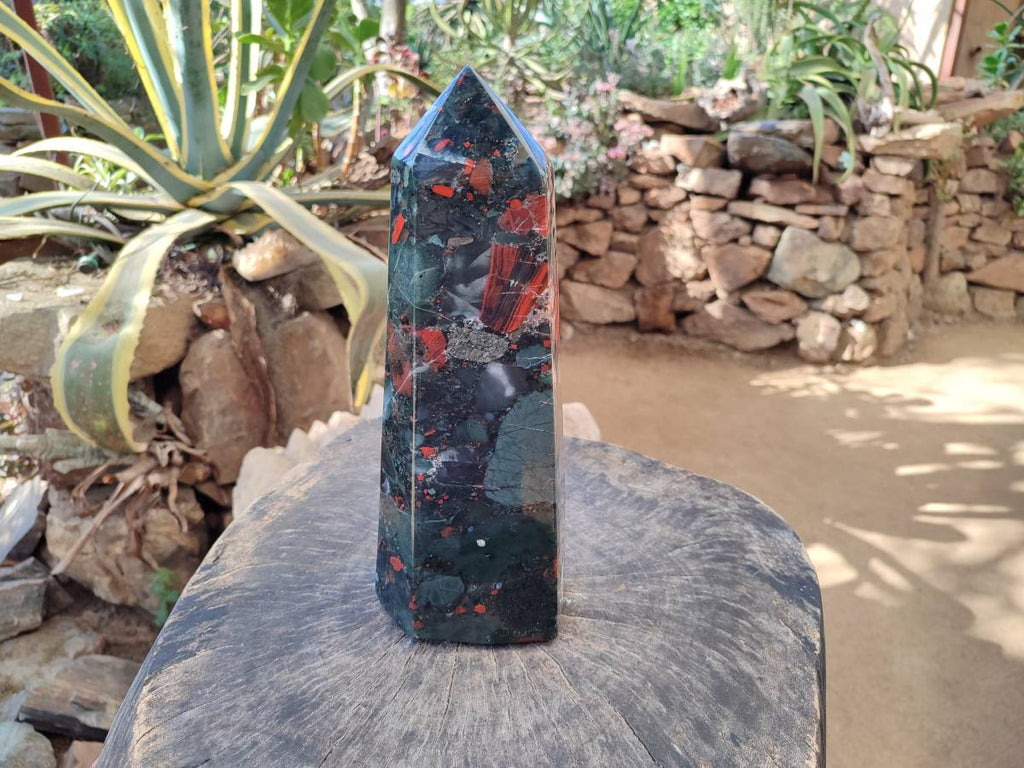 Polished Bloodstone Tower x 1 From Swaziland - Toprock Gemstones and Minerals 