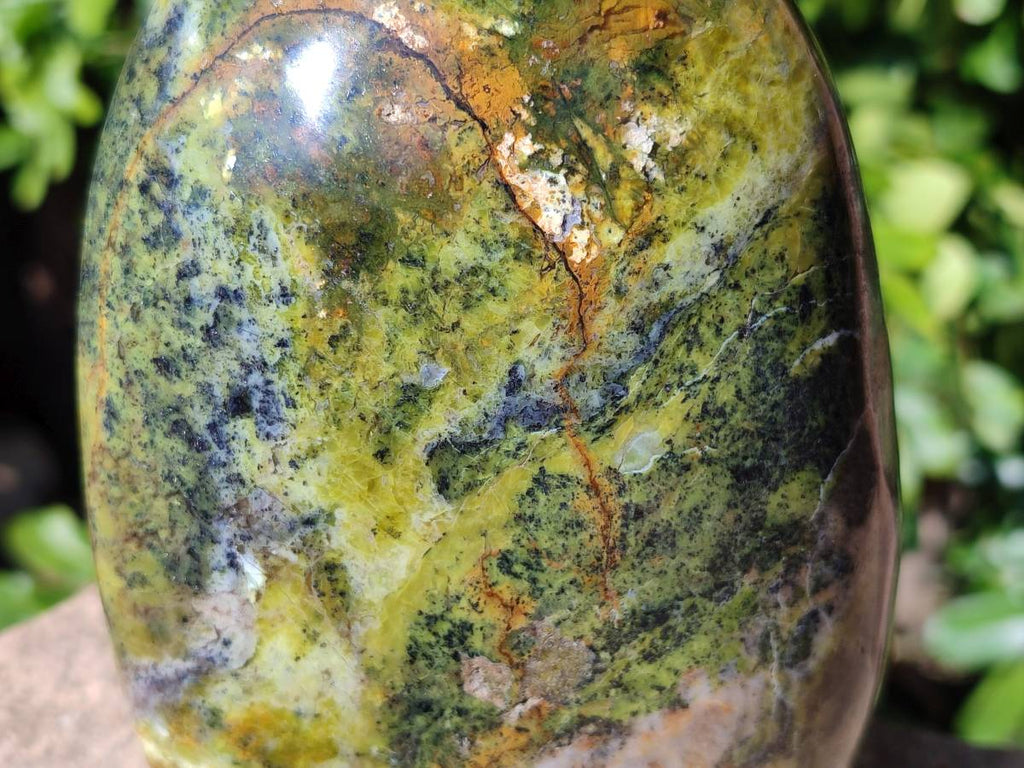 Polished Green Opal Standing Free Form x 1 From Madagascar - Toprock Gemstones and Minerals 