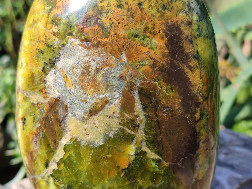 Polished Green Opal Standing Free Form x 1 From Madagascar - Toprock Gemstones and Minerals 