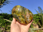 Polished Green Opal Standing Free Form x 1 From Madagascar - Toprock Gemstones and Minerals 