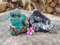 Natural Ball Malachite On Dolomite Matrix Specimens x 2 From Kambove, Congo - Toprock Gemstones and Minerals 