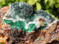 Natural Ball Malachite On Dolomite Matrix Specimens x 2 From Kambove, Congo - Toprock Gemstones and Minerals 