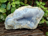 Natural Blue Lace Agate Geode Specimens x 12 From Malawi