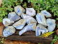 Natural Blue Lace Agate Geode Specimens x 12 From Malawi - Toprock Gemstones and Minerals 