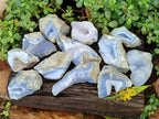 Natural Blue Lace Agate Geode Specimens x 12 From Malawi - Toprock Gemstones and Minerals 