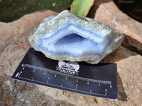 Natural Blue Lace Agate Geode Specimens x 12 From Malawi