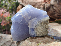Natural Blue Lace Agate Geode Specimens x 12 From Malawi