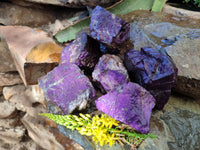 Natural Metallic Purpurite Specimens x 6 From Erongo, Namibia - Toprock Gemstones and Minerals 