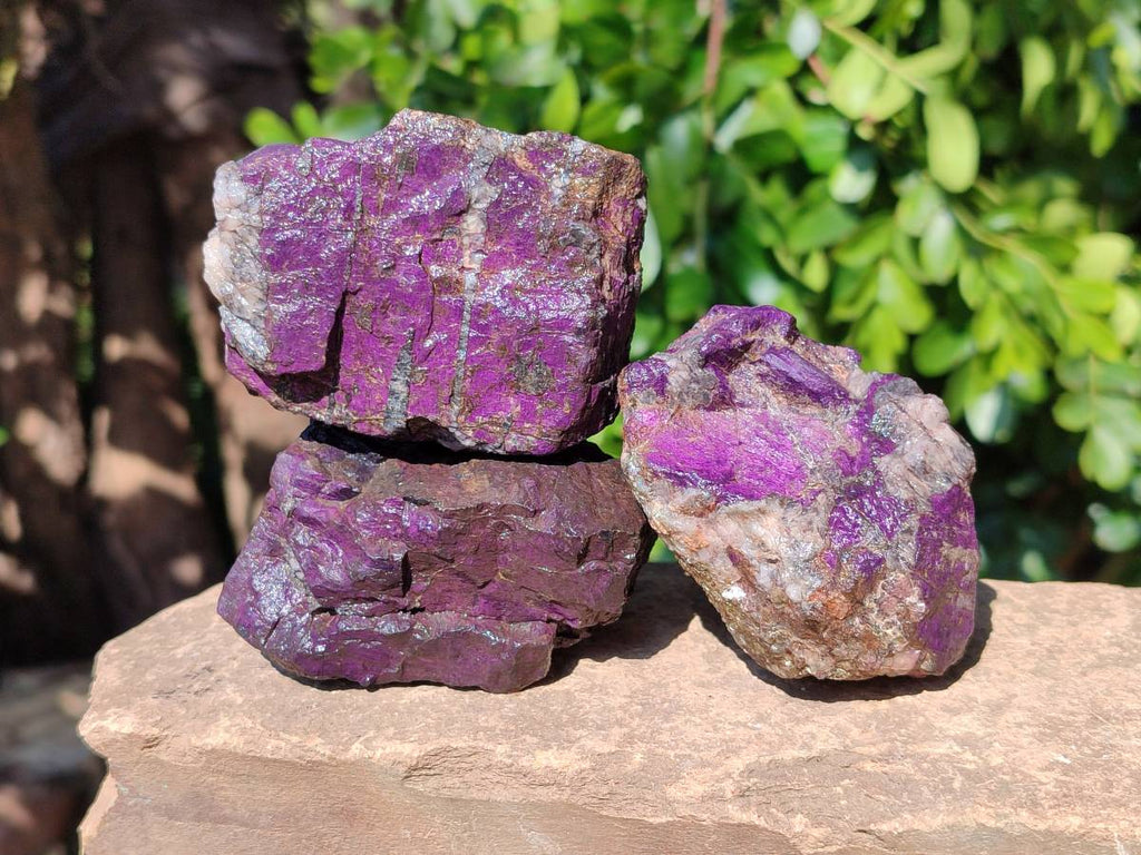 Natural Metallic Purpurite Specimens x 6 From Erongo, Namibia - Toprock Gemstones and Minerals 