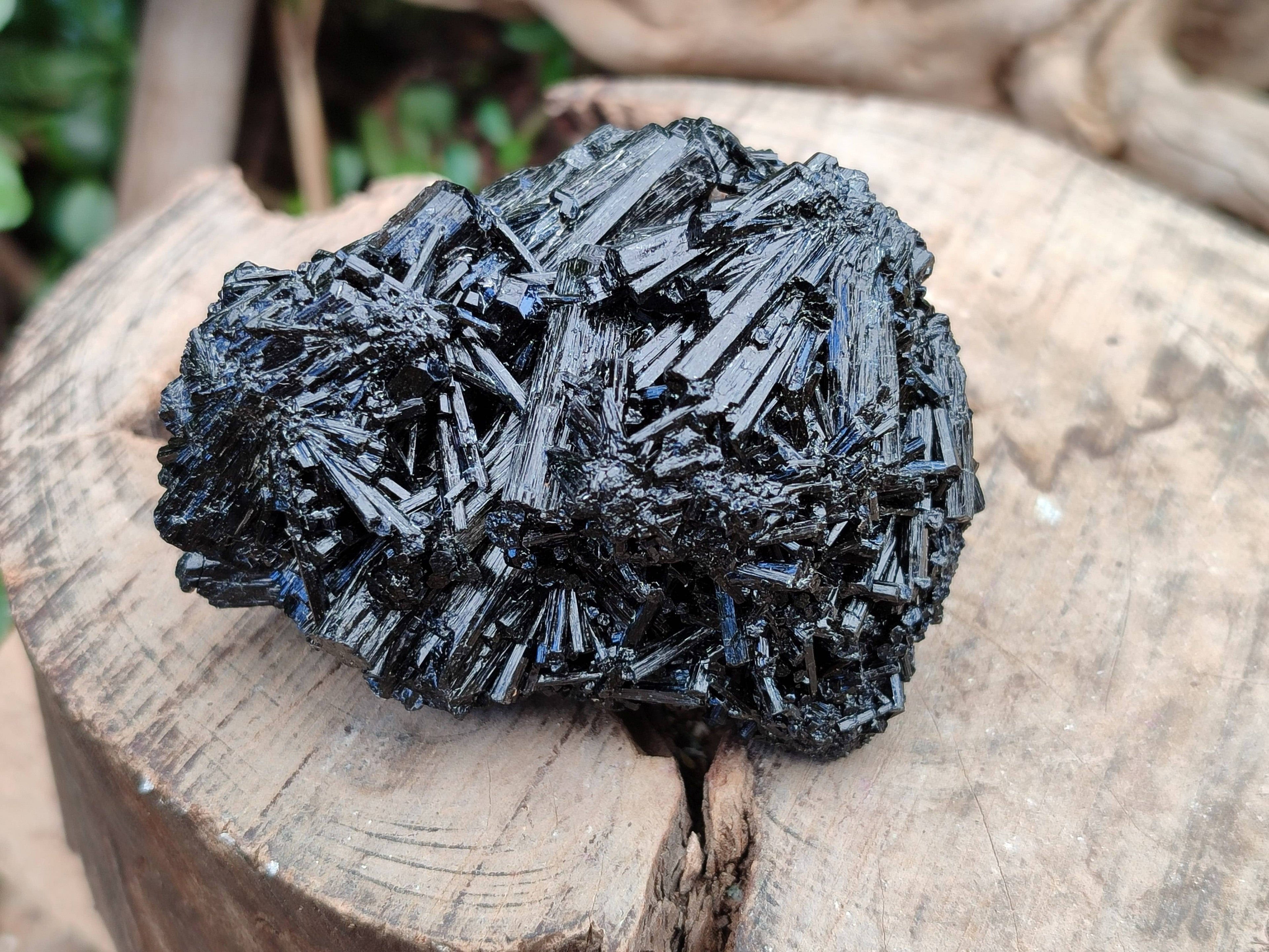Natural Schorl Black Tourmaline Specimens x 6 From Erongo, Namibia - Toprock Gemstones and Minerals 