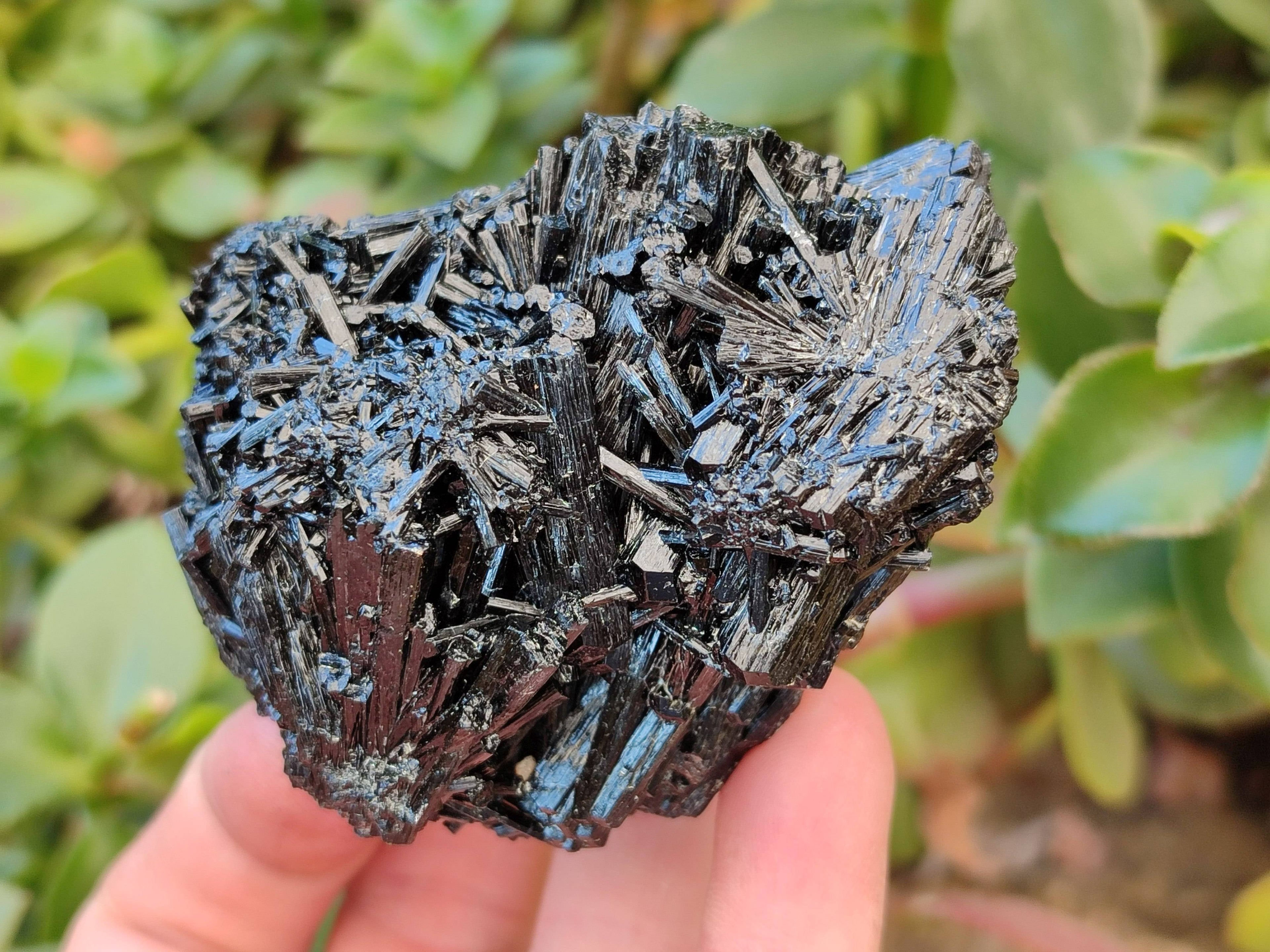 Natural Schorl Black Tourmaline Specimens x 6 From Erongo, Namibia - Toprock Gemstones and Minerals 