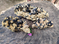 Natural Schorl Black Tourmaline Specimens x 3 From Erongo, Namibia - Toprock Gemstones and Minerals 