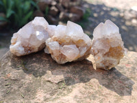 Natural Mixture Of Spirit Quartz Clusters x 20 From Boekenhouthoek, South Africa