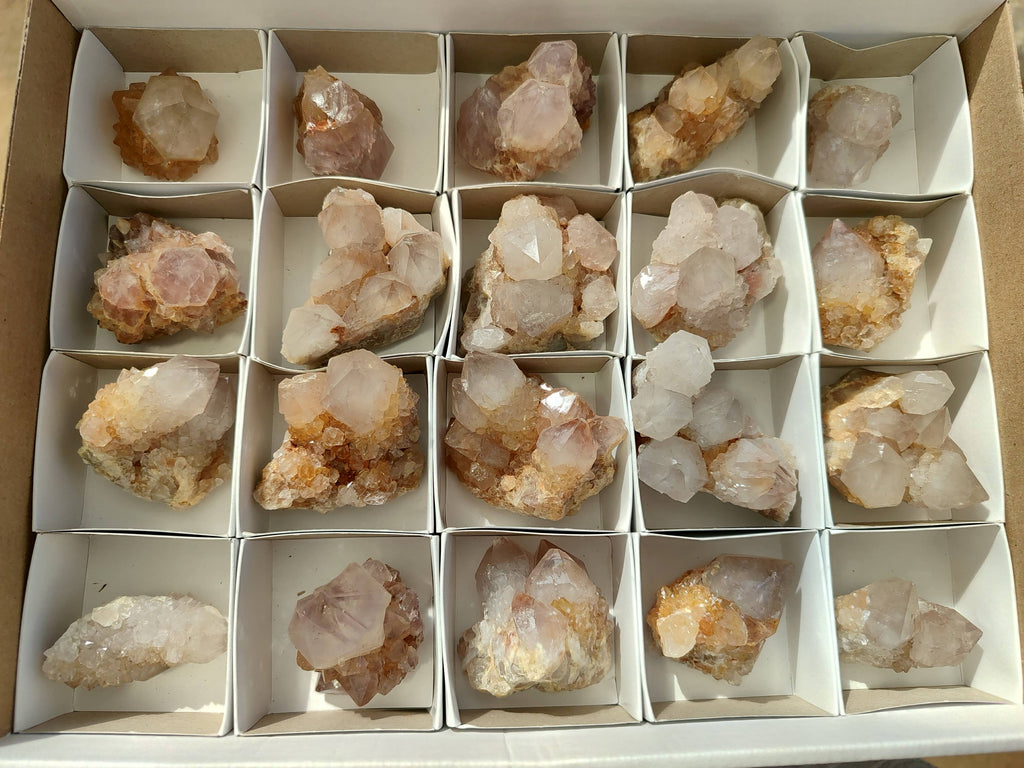 Natural Mixture Of Spirit Quartz Clusters x 20 From Boekenhouthoek, South Africa - Toprock Gemstones and Minerals 