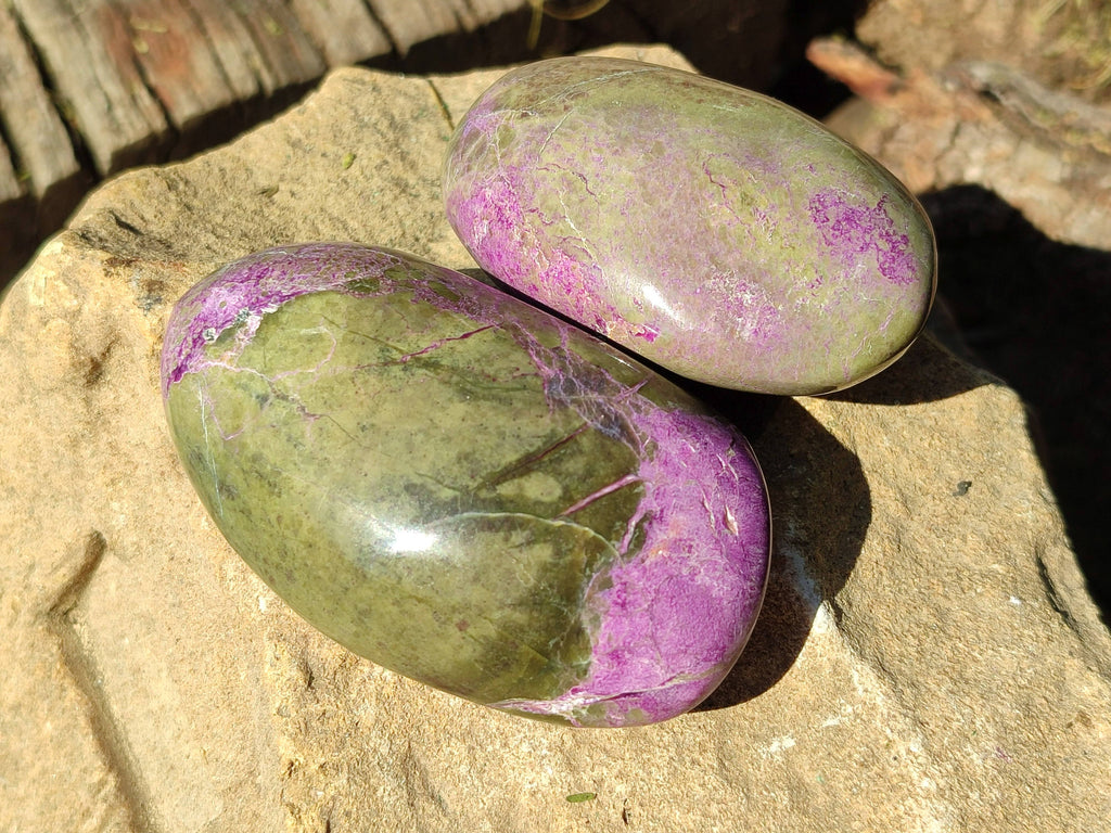 Polished Stichtite Free Forms x 6 From Barberton, South Africa - Toprock Gemstones and Minerals 
