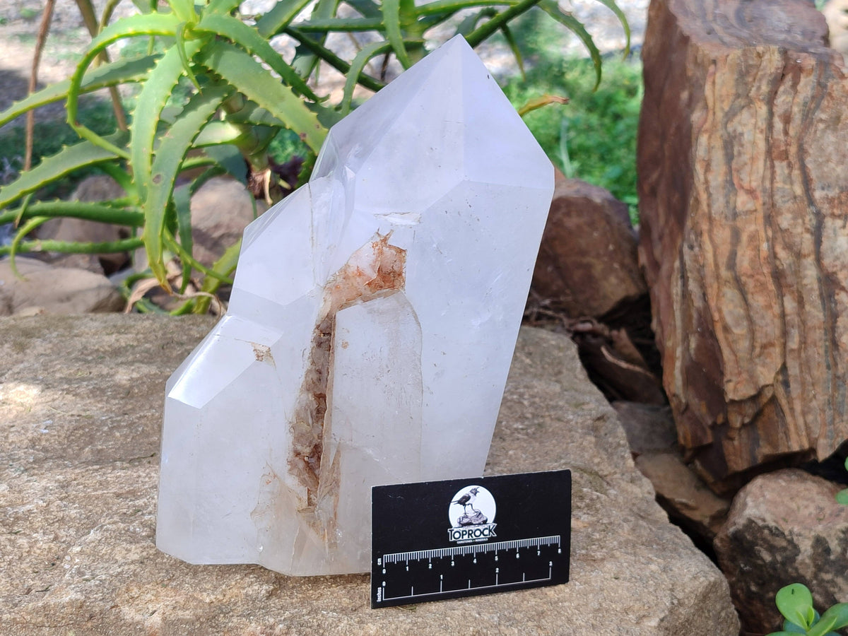 Polished Quartz Cluster x 1 From Madagascar - Toprock Gemstones and Minerals 