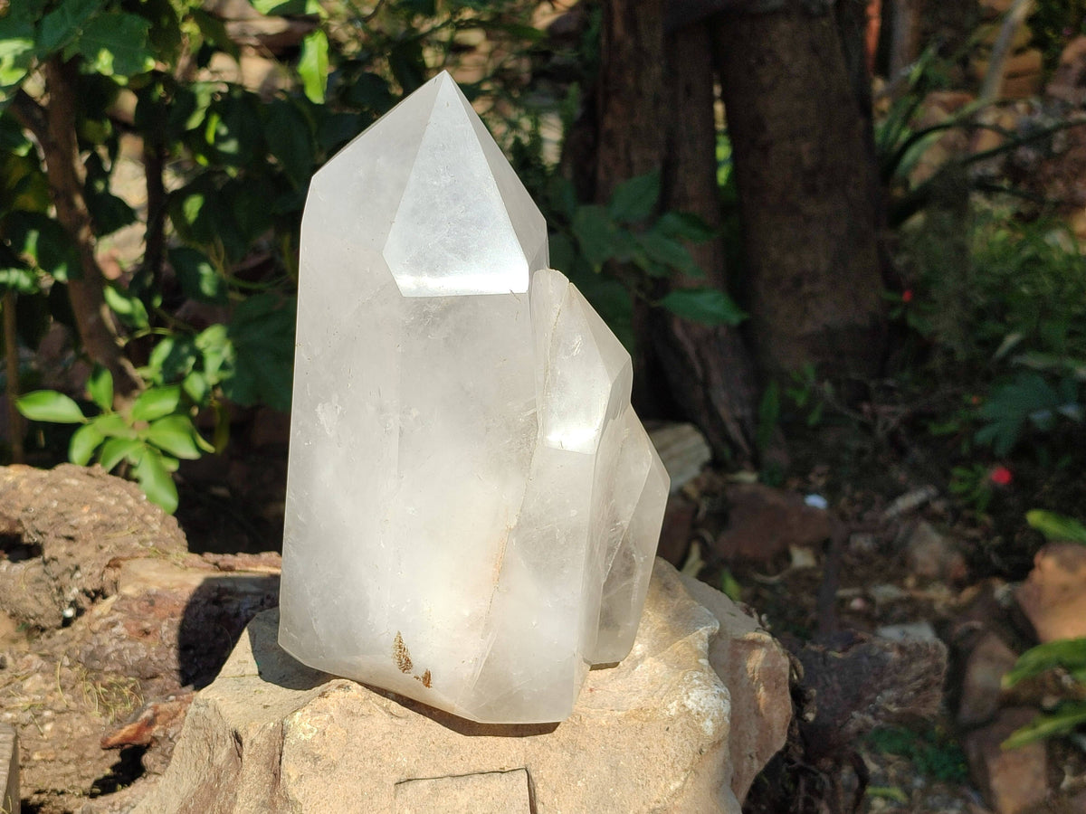 Polished Quartz Cluster x 1 From Madagascar - Toprock Gemstones and Minerals 