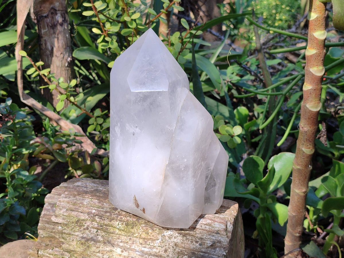 Polished Quartz Cluster x 1 From Madagascar - Toprock Gemstones and Minerals 