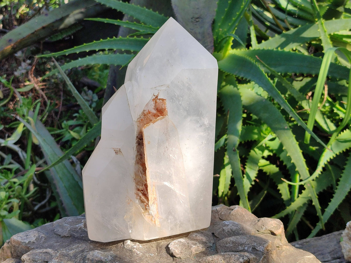 Polished Quartz Cluster x 1 From Madagascar - Toprock Gemstones and Minerals 