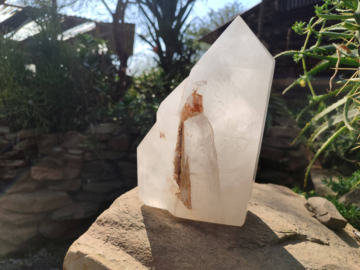 Polished Quartz Cluster x 1 From Madagascar - Toprock Gemstones and Minerals 