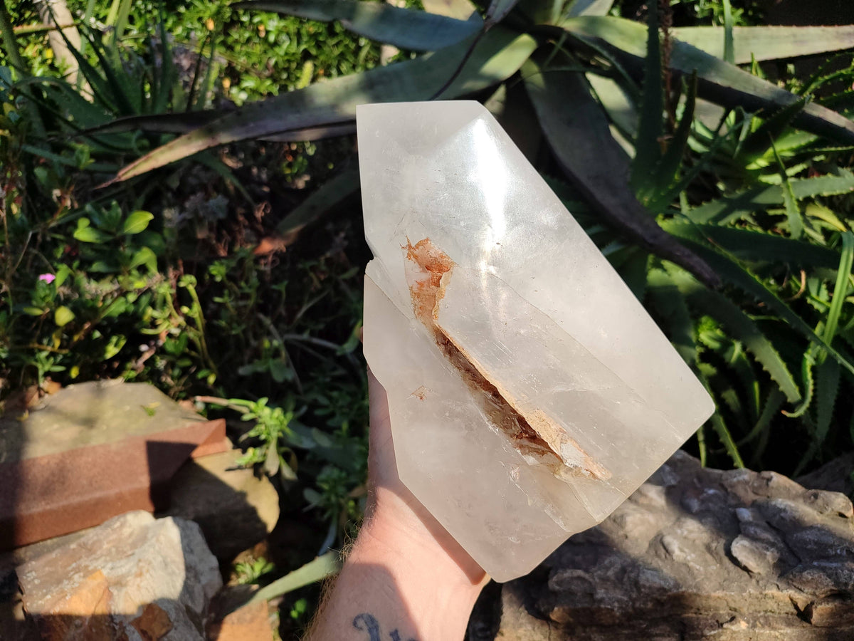 Polished Quartz Cluster x 1 From Madagascar - Toprock Gemstones and Minerals 