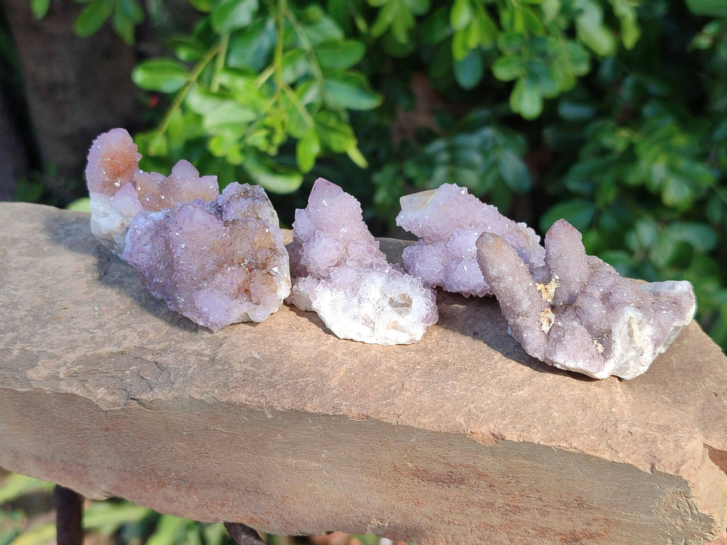 Natural Amethyst Spirit Quartz Clusters x 20 From Boekenhouthoek, South Africa - Toprock Gemstones and Minerals 