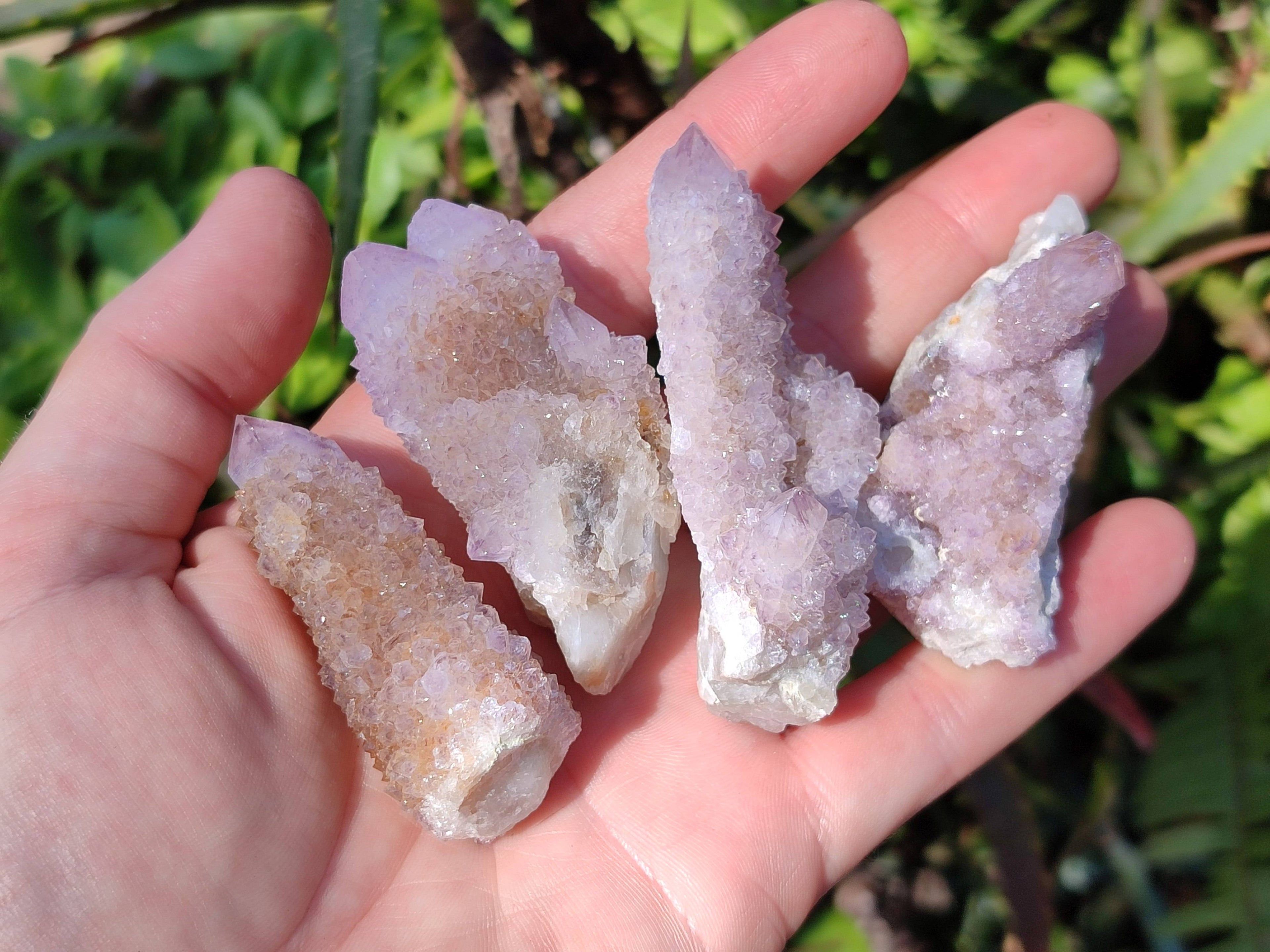 Natural Amethyst Spirit Quartz Clusters x 20 From Boekenhouthoek, South Africa - Toprock Gemstones and Minerals 