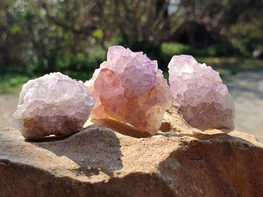 Natural Amethyst Spirit Quartz Clusters x 20 From Boekenhouthoek, South Africa - Toprock Gemstones and Minerals 