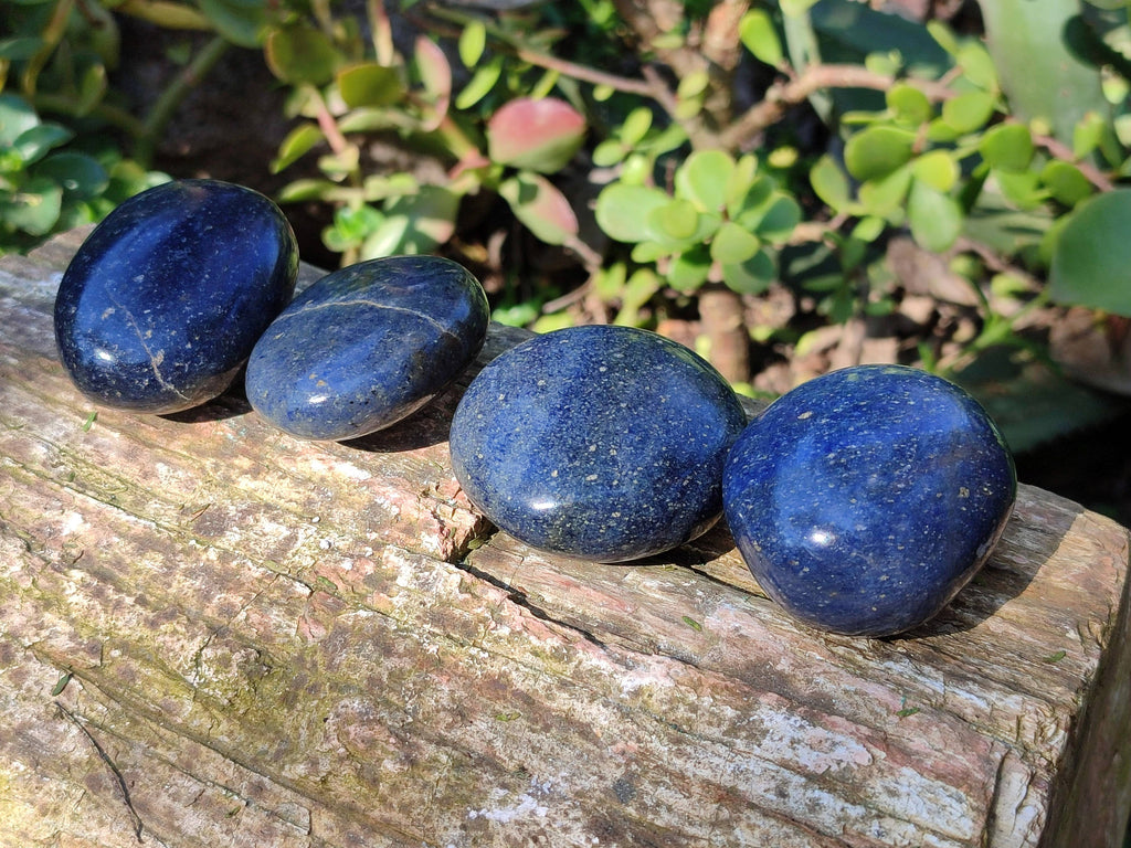 Polished Lazulite Palm Stones x 12 From Madagascar - Toprock Gemstones and Minerals 