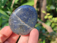 Polished Lazulite Palm Stones x 12 From Madagascar