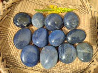 Polished Lazulite Palm Stones x 12 From Madagascar