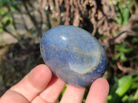 Polished Lazulite Palm Stones x 12 From Madagascar