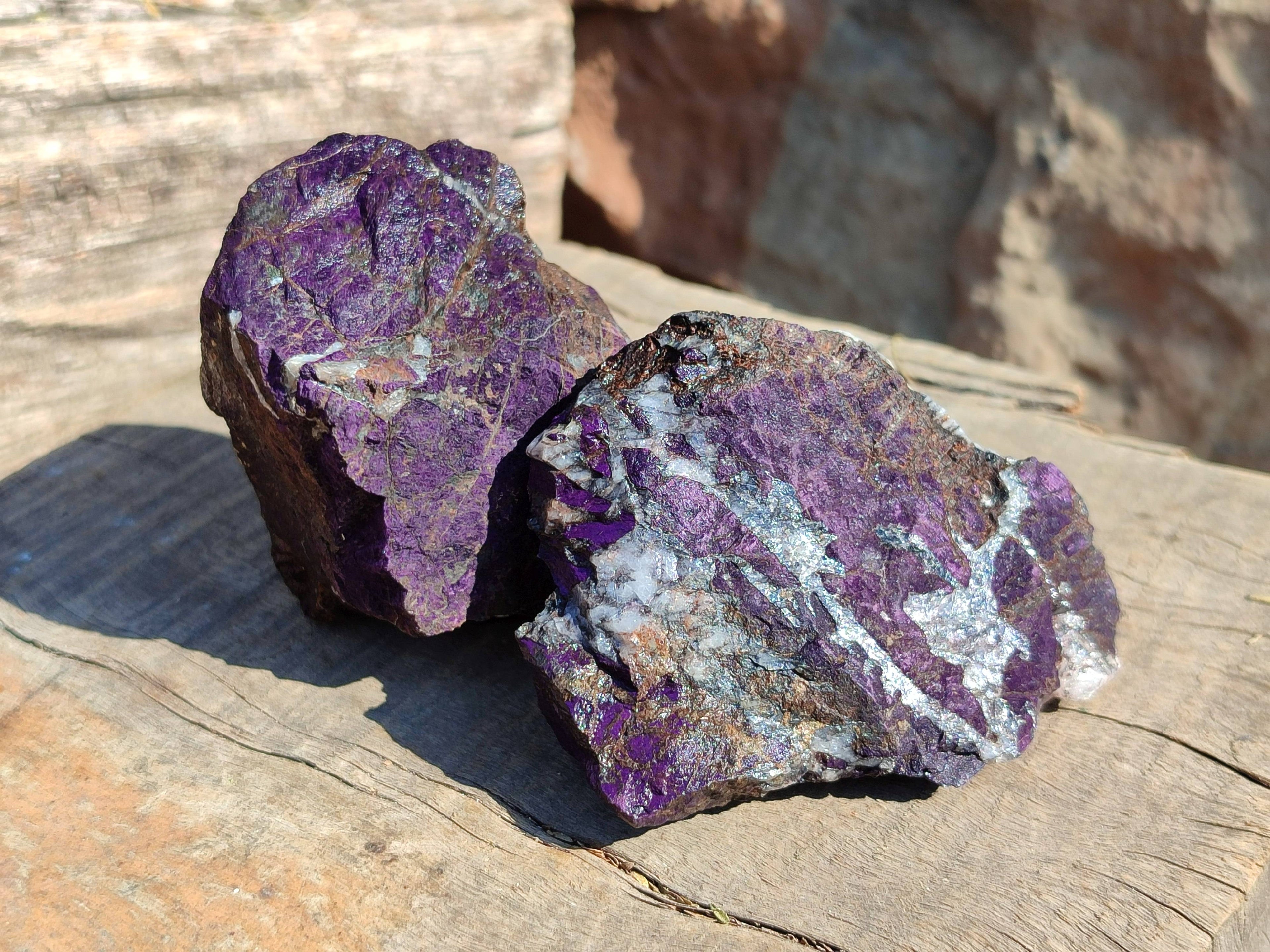 Natural Metallic Purpurite Specimens x 12 From Erongo, Namibia - Toprock Gemstones and Minerals 