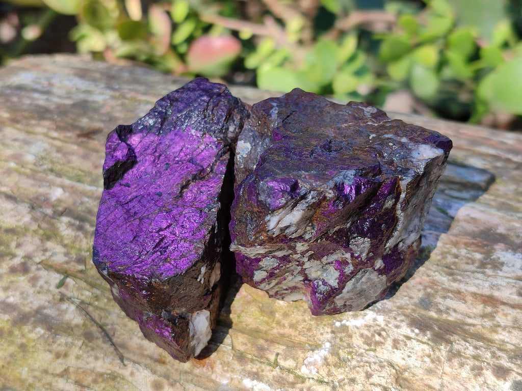Natural Metallic Purpurite Specimens x 12 From Erongo, Namibia - Toprock Gemstones and Minerals 