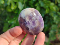 Polished Lepidolite With Pink Rubellite Palm Stones x 12 From Ambatondrazaka, Madagascar