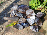 Natural Smokey Quartz Crystals x 13 From Mulanje, Malawi