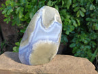 Polished Blue Lace Agate Standing Free Form x 1 From Nsanje, Malawi - Toprock Gemstones and Minerals 