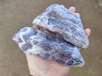 Natural Chevron Amethyst Specimens x 6 From Zambia - Toprock Gemstones and Minerals 