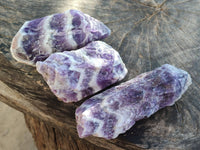 Natural Chevron Amethyst Specimens x 6 From Zambia - Toprock Gemstones and Minerals 