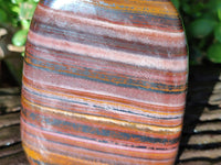 Polished Banded Tiger Iron Standing Free Forms x 3 From South Africa - Toprock Gemstones and Minerals 
