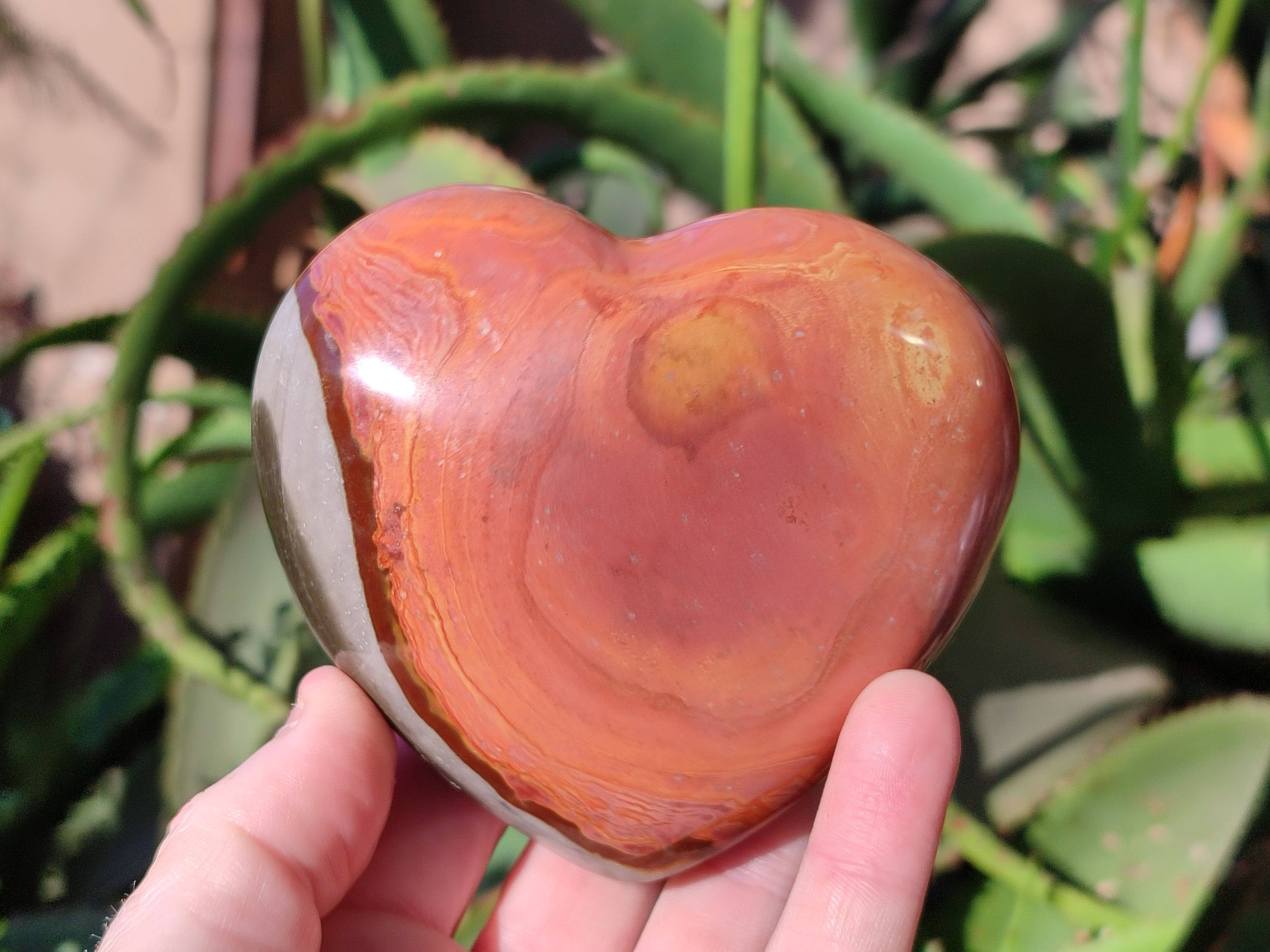 Polished Polychrome Jasper Hearts x 3 From NW Coast, Madagascar - Toprock Gemstones and Minerals 