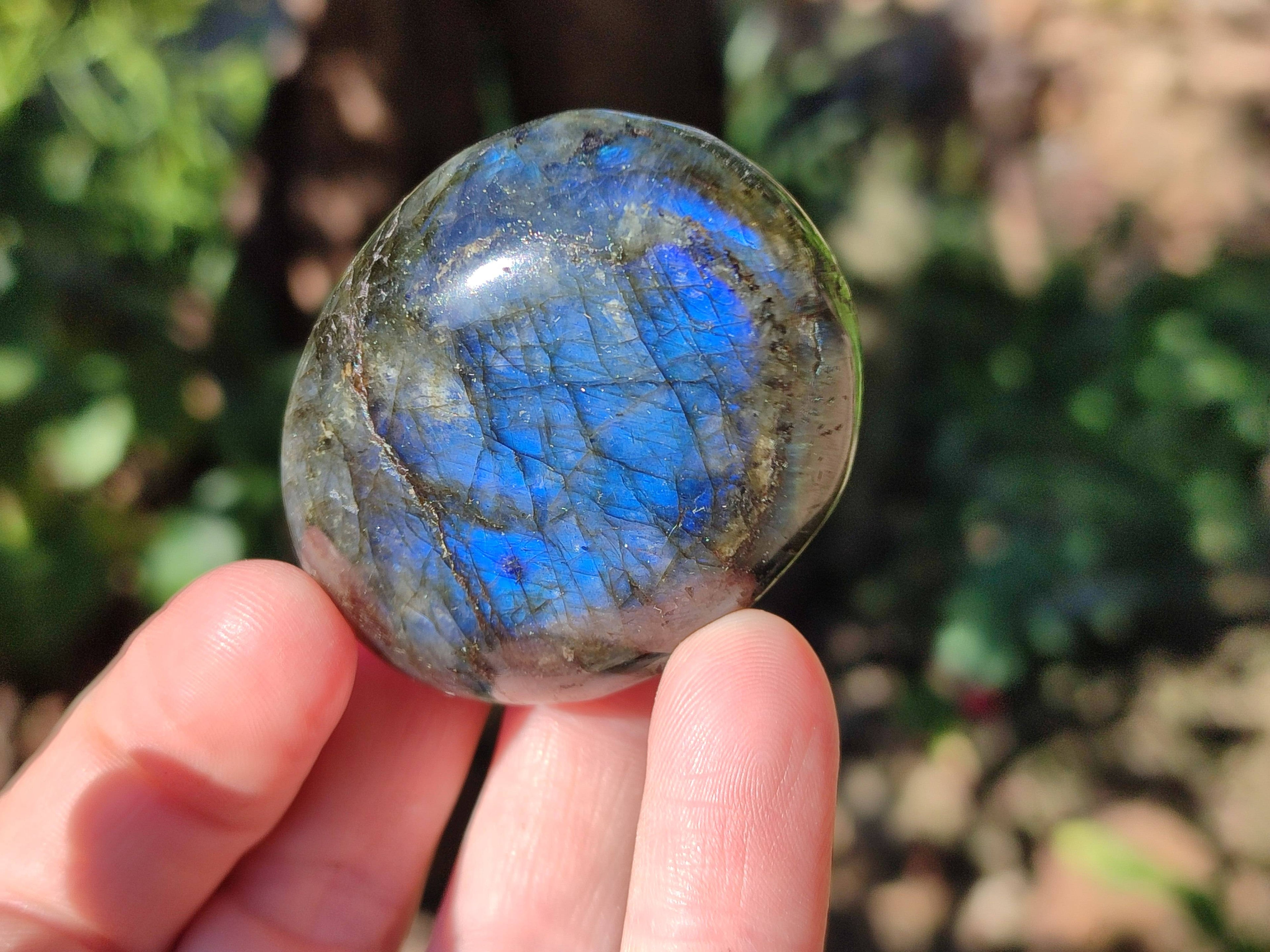 Polished Labradorite Palm Stones x 24 From Tulear, Madagascar - Toprock Gemstones and Minerals 