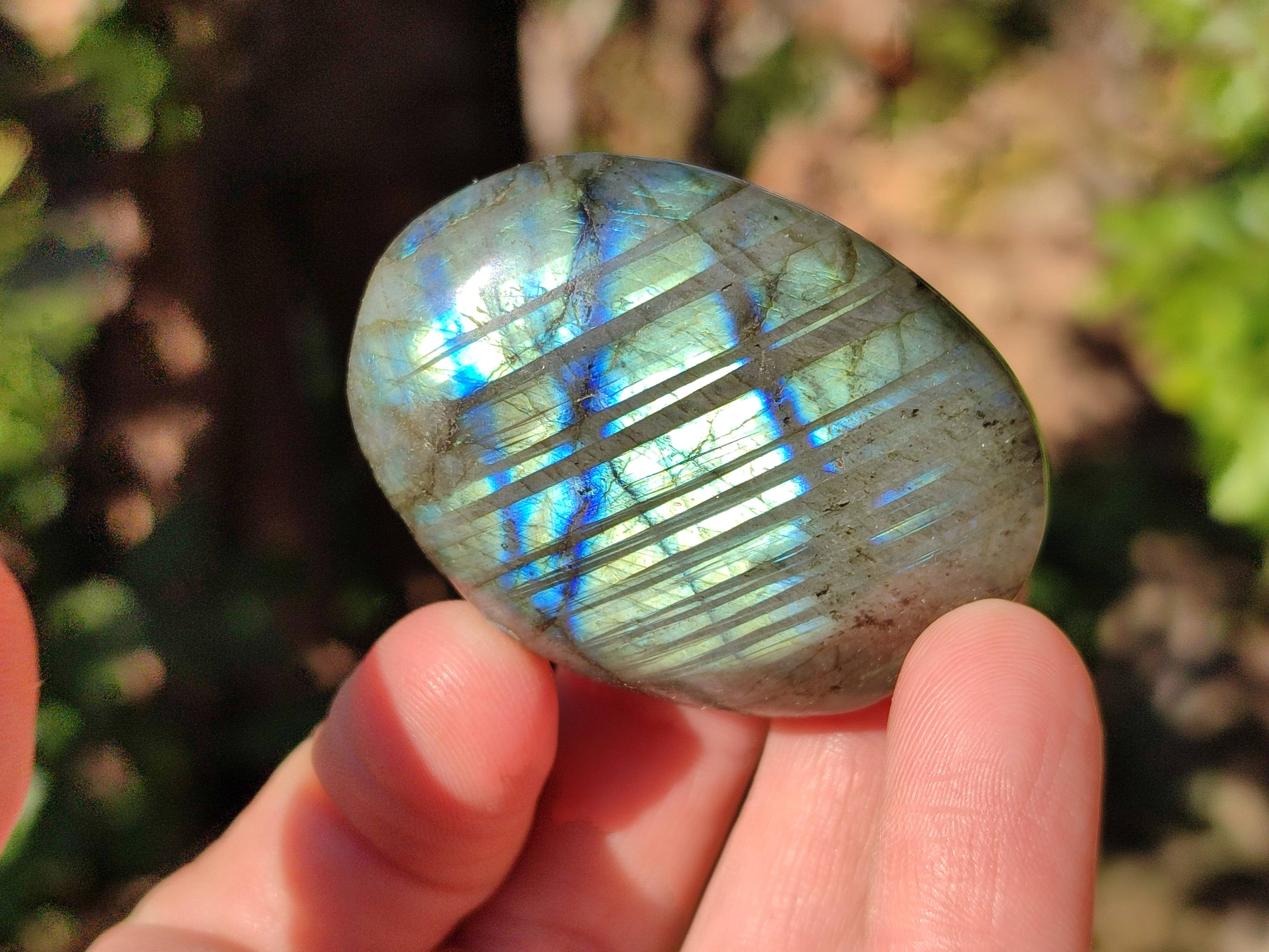 Polished Labradorite Palm Stones x 24 From Tulear, Madagascar - Toprock Gemstones and Minerals 