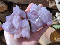 Natural Amethyst Spirit Quartz Clusters x 4 From Boekenhouthoek, South Africa - Toprock Gemstones and Minerals 