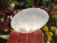 Polished Girasol Pearl Quartz Palm Stones x 12 From Ambatondrazaka, Madagascar