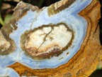 Polished On One Side 'Crazy Lace' Blue Lace Agate x 3 From Namibia - Toprock Gemstones and Minerals 