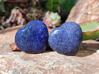 Polished Lazulite Hearts x 35 From Madagascar